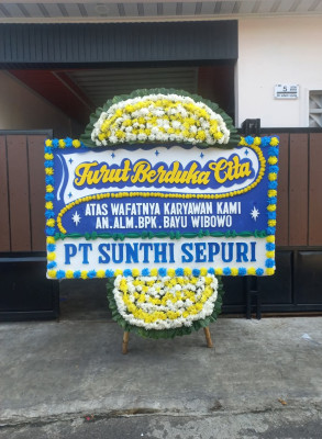 Papan Bunga Duka di Industritenayan